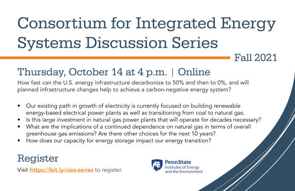 Consortium for Integrated Energy Systems Discussion Series
